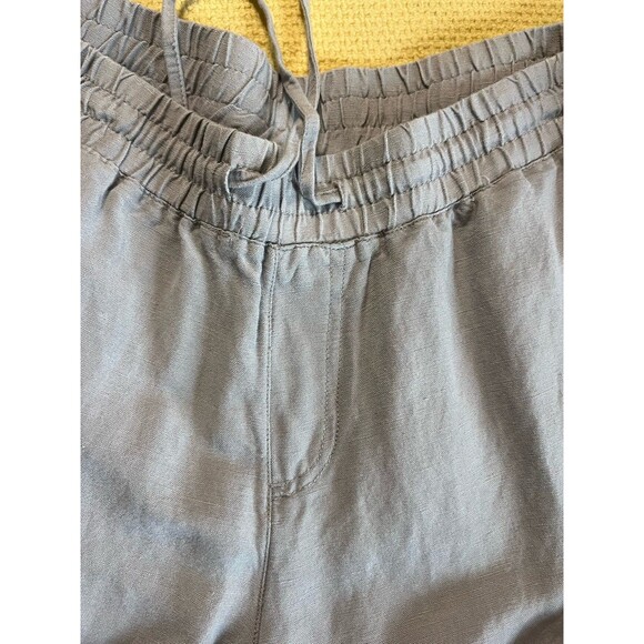 Lane Bryant Linen Blend Wide Leg Pants Size 14/16 Gray Coastal Beachy Casual - Picture 6 of 7
